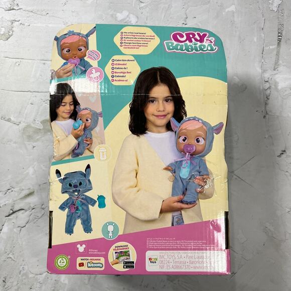 Cry Babies Tiny Cuddles Disney STITCH & ANGEL 10" Soft Body Doll (Lilo & Stitch) - Picture 6 of 10